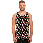 Holiday Snowman Pattern Print Men's Tank Top