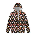 Holiday Snowman Pattern Print Pullover Hoodie