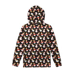 Holiday Snowman Pattern Print Pullover Hoodie