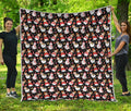 Holiday Snowman Pattern Print Quilt
