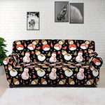 Holiday Snowman Pattern Print Sofa Cover