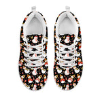 Holiday Snowman Pattern Print White Sneakers