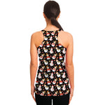 Holiday Snowman Pattern Print Women's Racerback Tank Top