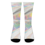 Holographic Art Print Crew Socks