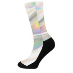 Holographic Art Print Crew Socks