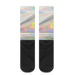 Holographic Art Print Crew Socks