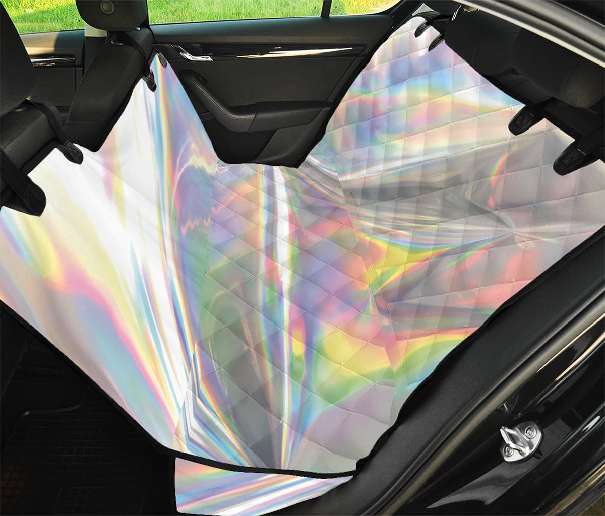 Holographic Art Print Pet Car Back Seat Cover