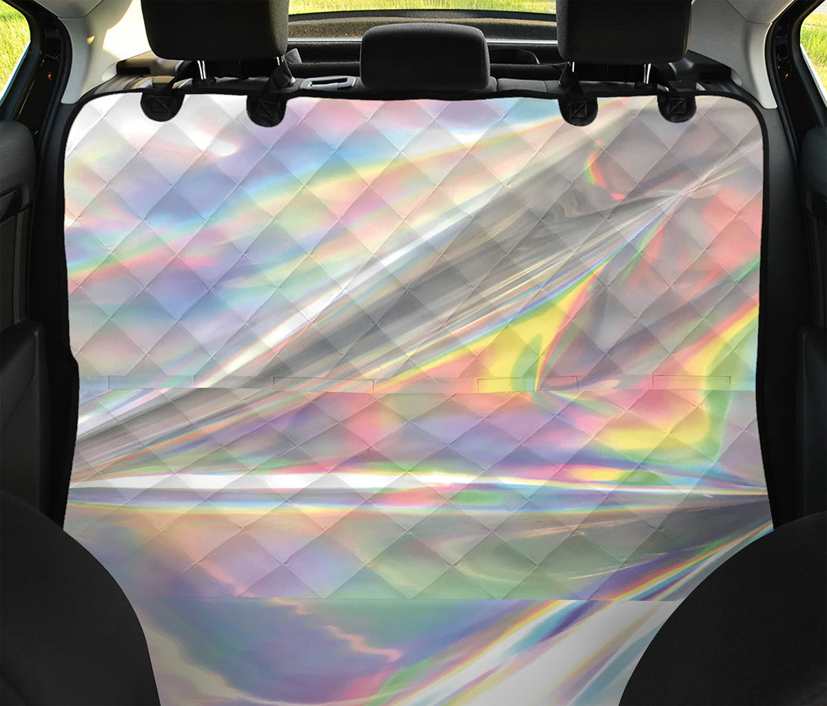Holographic Art Print Pet Car Back Seat Cover
