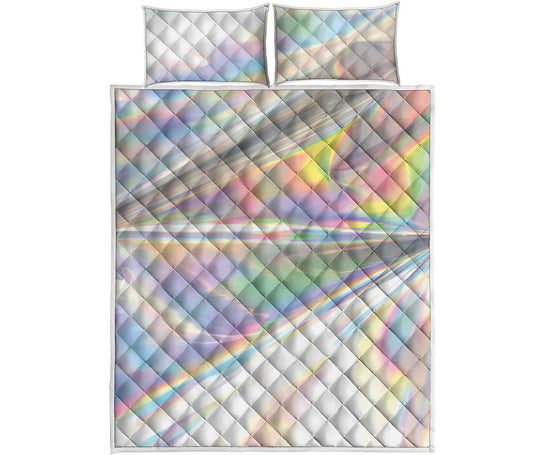 Holographic Art Print Quilt Bed Set