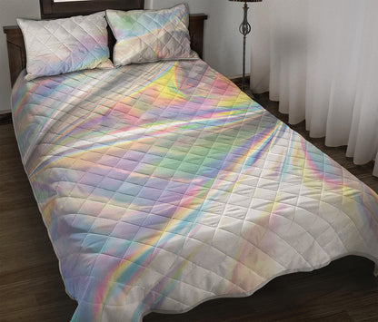 Holographic Art Print Quilt Bed Set