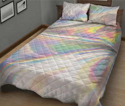 Holographic Art Print Quilt Bed Set