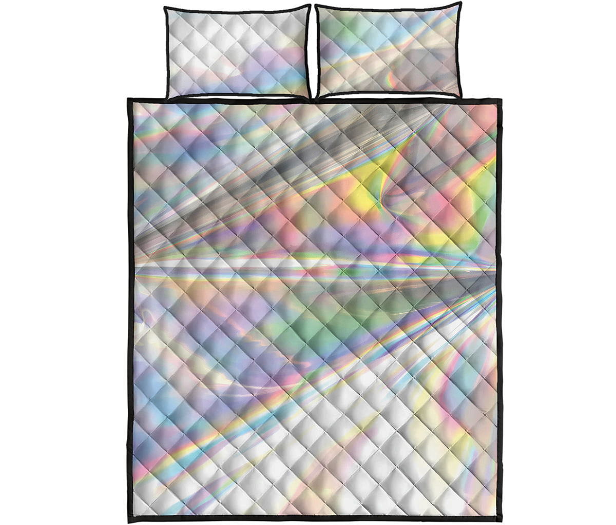 Holographic Art Print Quilt Bed Set