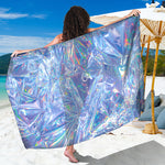 Holographic Artwork Print Beach Sarong Wrap