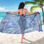 Holographic Artwork Print Beach Sarong Wrap