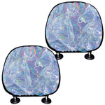 Holographic Artwork Print Car Headrest Covers