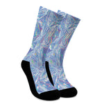 Holographic Artwork Print Crew Socks