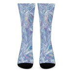Holographic Artwork Print Crew Socks