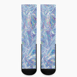 Holographic Artwork Print Crew Socks