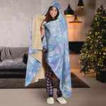 Holographic Artwork Print Hooded Blanket