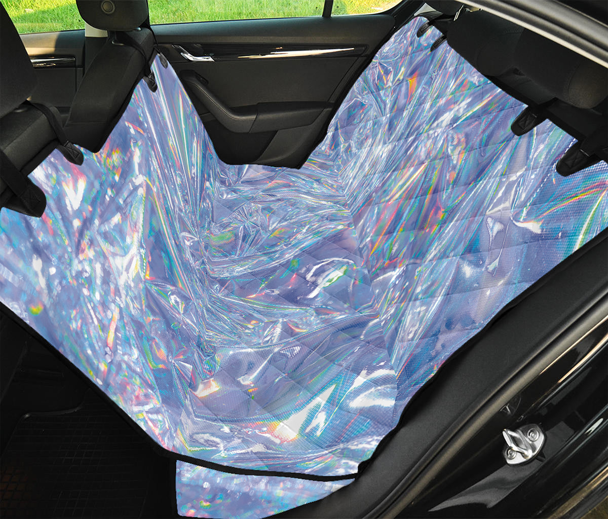 Holographic Artwork Print Pet Car Back Seat Cover