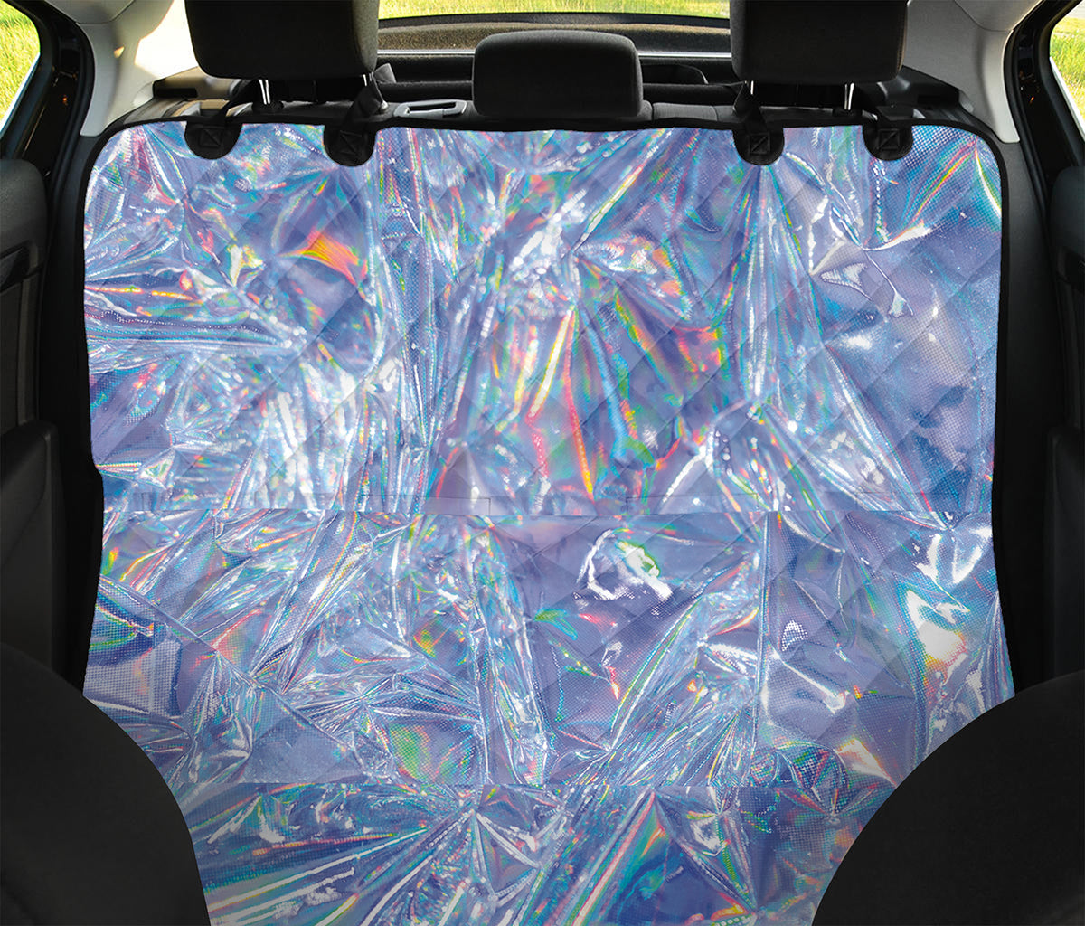 Holographic Artwork Print Pet Car Back Seat Cover
