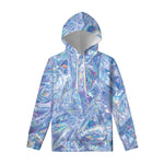 Holographic Artwork Print Pullover Hoodie