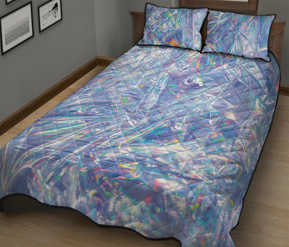 Holographic Artwork Print Quilt Bed Set