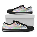 Holographic Art Print Black Low Top Sneakers
