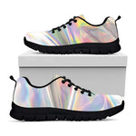 Holographic Foil Print Black Sneakers