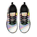Holographic Foil Print Black Sneakers