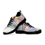 Holographic Foil Print Black Sneakers
