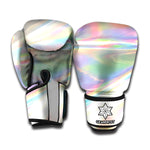 Holographic Foil Print Boxing Gloves