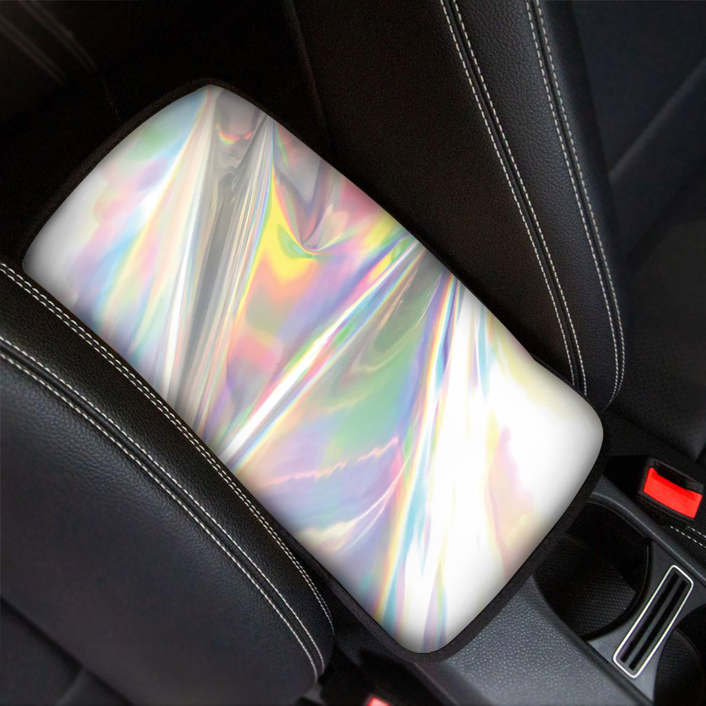 Holographic Foil Print Car Center Console Cover