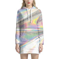 Holographic Art Print Pullover Hoodie Dress