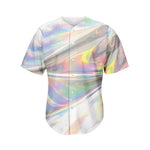 Holographic Foil Print Men's Baseball Jersey