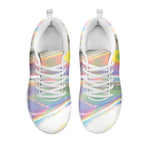 Holographic Foil Print White Sneakers