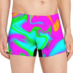 Holographic Neon Liquid Trippy Print Men's Boxer Briefs