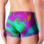 Holographic Neon Liquid Trippy Print Men's Boxer Briefs