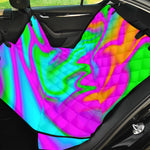 Holographic Neon Liquid Trippy Print Pet Car Back Seat Cover
