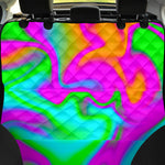Holographic Neon Liquid Trippy Print Pet Car Back Seat Cover