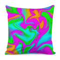 Holographic Neon Liquid Trippy Print Pillow Cover
