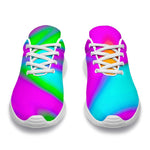 Holographic Neon Liquid Trippy Print Sport Shoes GearFrost