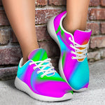 Holographic Neon Liquid Trippy Print Sport Shoes GearFrost