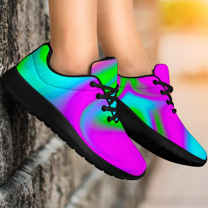 Holographic Neon Liquid Trippy Print Sport Shoes GearFrost