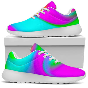 Holographic Neon Liquid Trippy Print Sport Shoes GearFrost