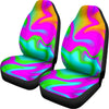 Holographic Neon Liquid Trippy Print Universal Fit Car Seat Covers