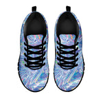 Holographic Texture Print Black Sneakers