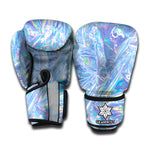 Holographic Texture Print Boxing Gloves