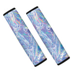 Holographic Texture Print Car Seat Belt Covers