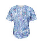 Holographic Texture Print Men's Baseball Jersey